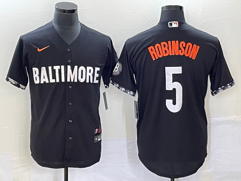 Men's Baltimore Orioles Brooks Robinson #5 Black 2023 City Connect Jersey